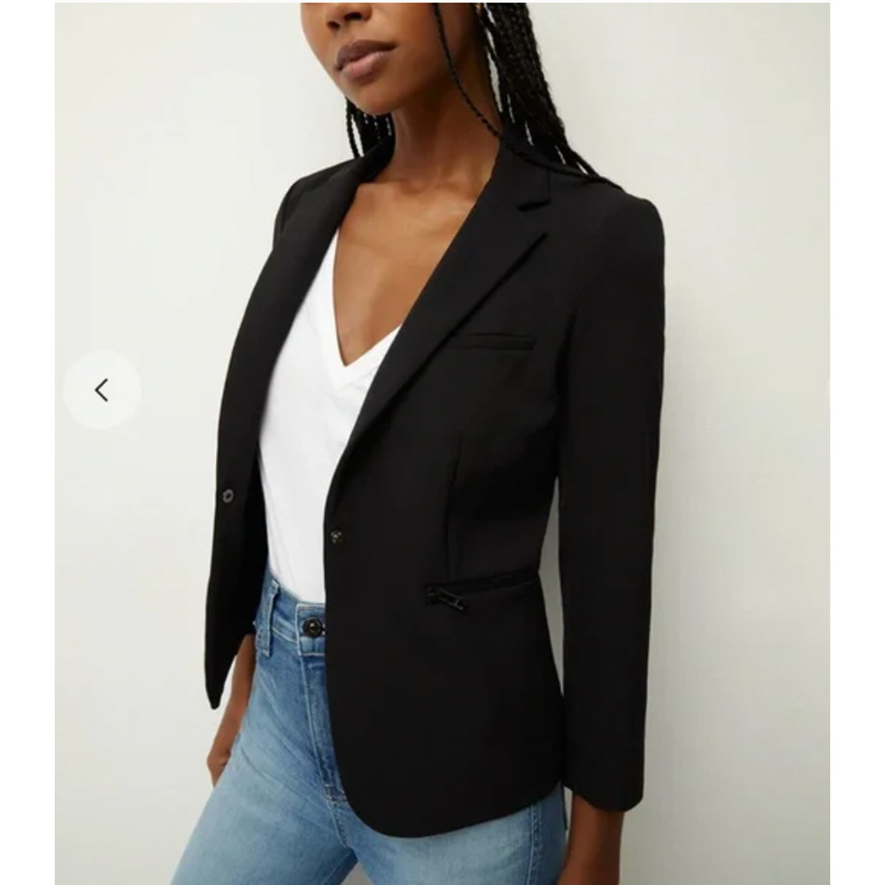 Veronica Beard 2 Core Schoolboy $645 Scuba Dickey Jacket Fitted Blazer Black NWT - Picture 14 of 15